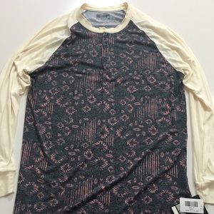 LuLaRoe Mark Henley Shirt Medium